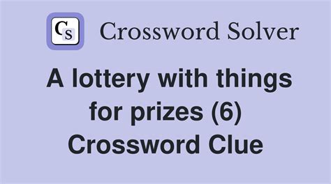 form of lotto crossword clue 5 letters|Form of lotto crossword clue answers .